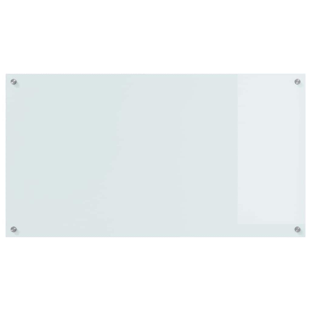 Küchenrückwand 2 pcs Weiß 110 x 60 cm Gehärtetes Glas