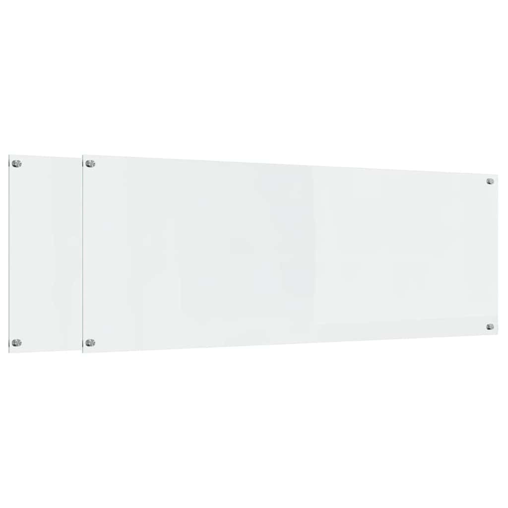 Küchenrückwand 2 pcs Transparent 110 x 40 cm Gehärtetes Glas