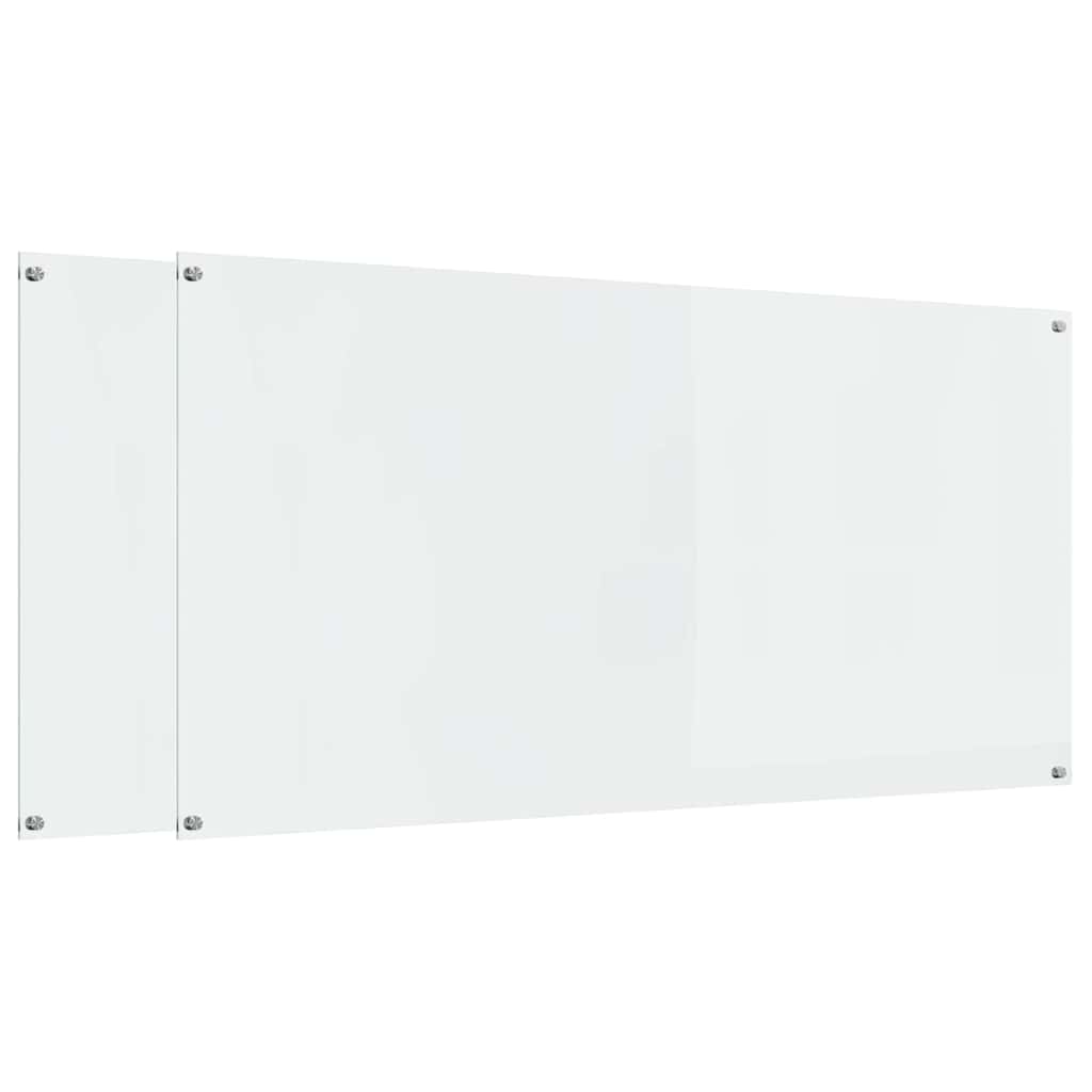 Küchenrückwand 2 pcs Transparent 120 x 60 cm Gehärtetes Glas