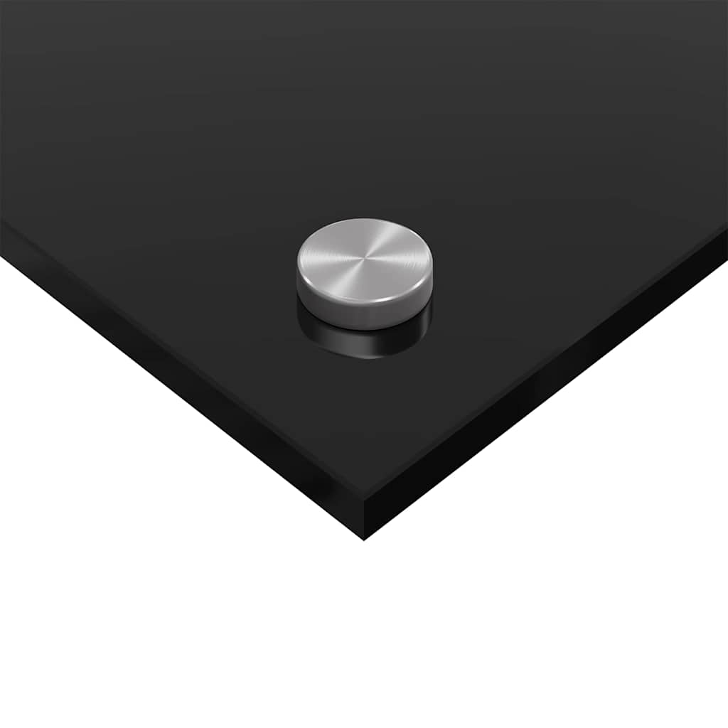 Küchenrückwand 2 pcs Schwarz 120 x 50 cm Gehärtetes Glas