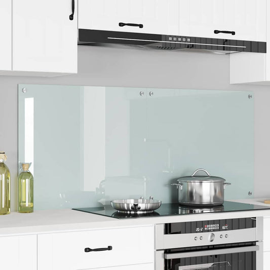 Küchenrückwand 2 pcs Weiß 70 x 60 cm Gehärtetes Glas
