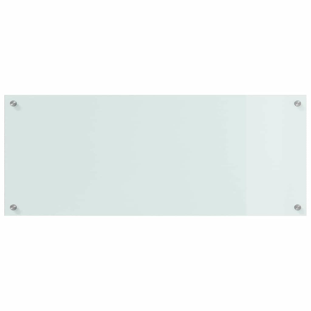 Küchenrückwand 2 pcs Weiß 100 x 40 cm Gehärtetes Glas
