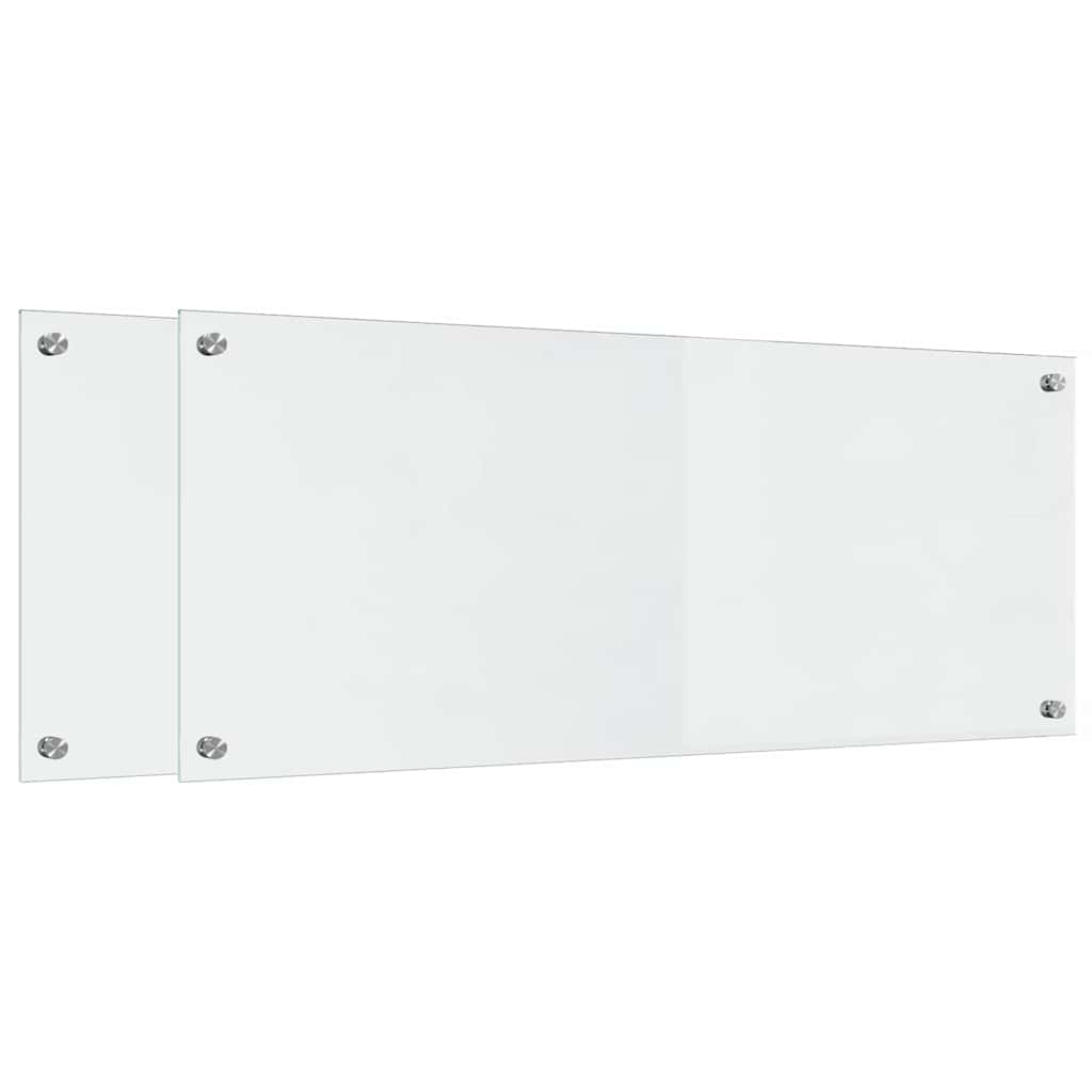 Küchenrückwand 2 pcs Transparent 100 x 40 cm Gehärtetes Glas