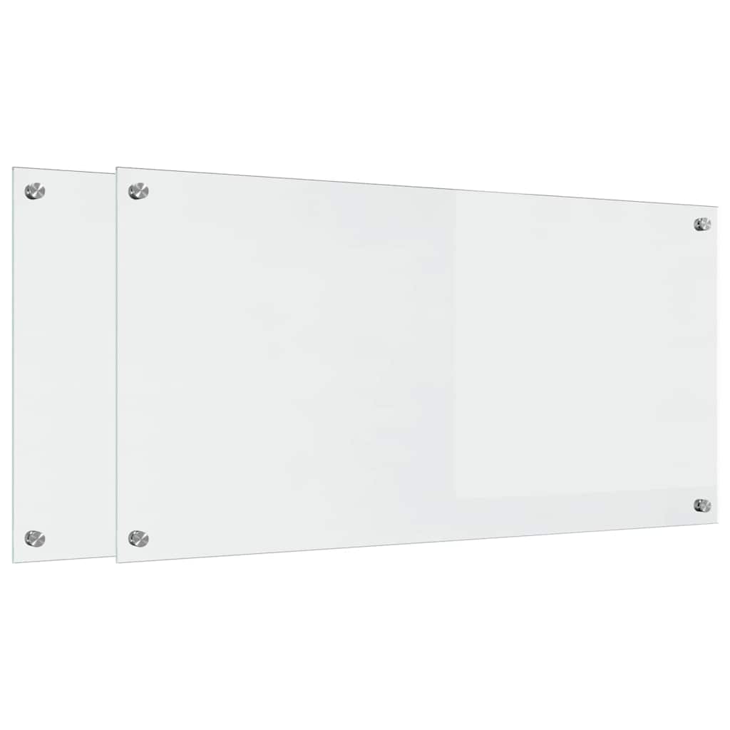 Küchenrückwand 2 pcs Transparent 100 x 50 cm Gehärtetes Glas