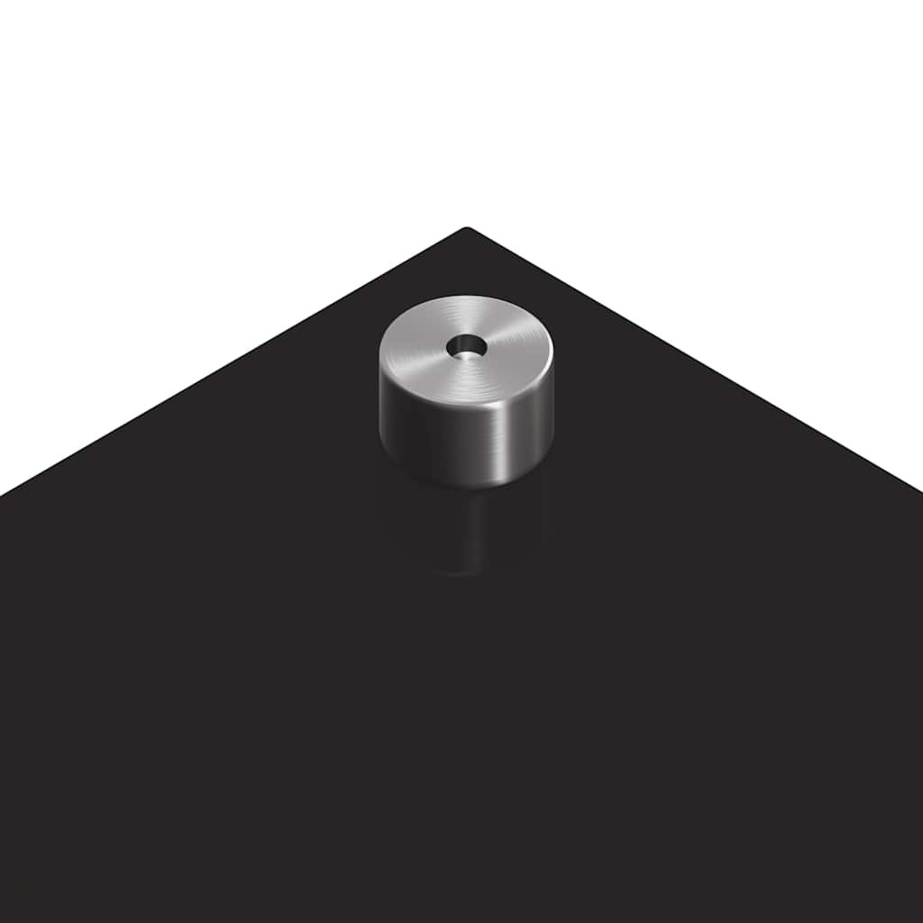 Küchenrückwand 2 pcs Schwarz 80 x 40 cm Gehärtetes Glas
