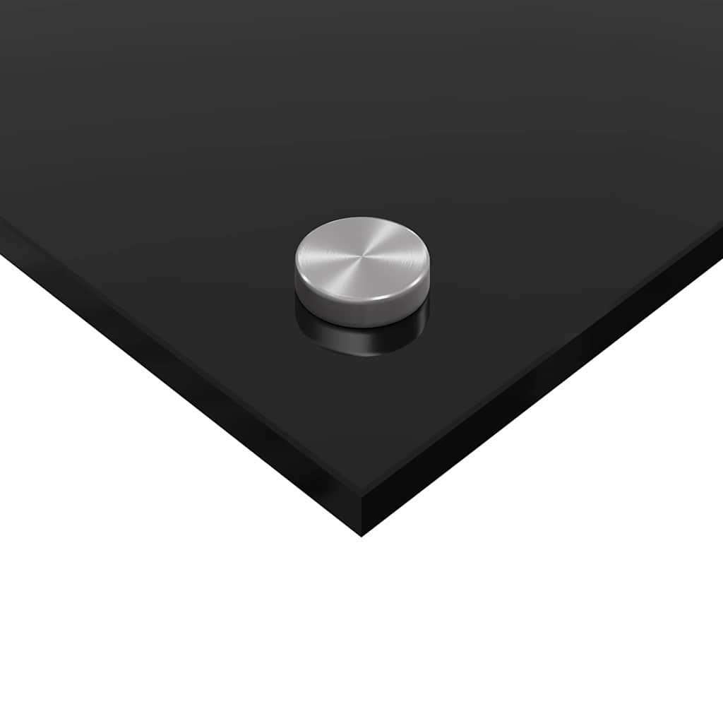 Küchenrückwand 2 pcs Schwarz 90 x 50 cm Gehärtetes Glas