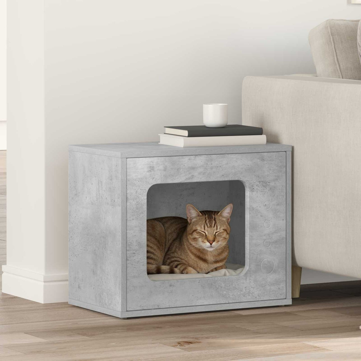 Katzenhaus Beton 51 x 30 x 42,5 cm Holzwerkstoff