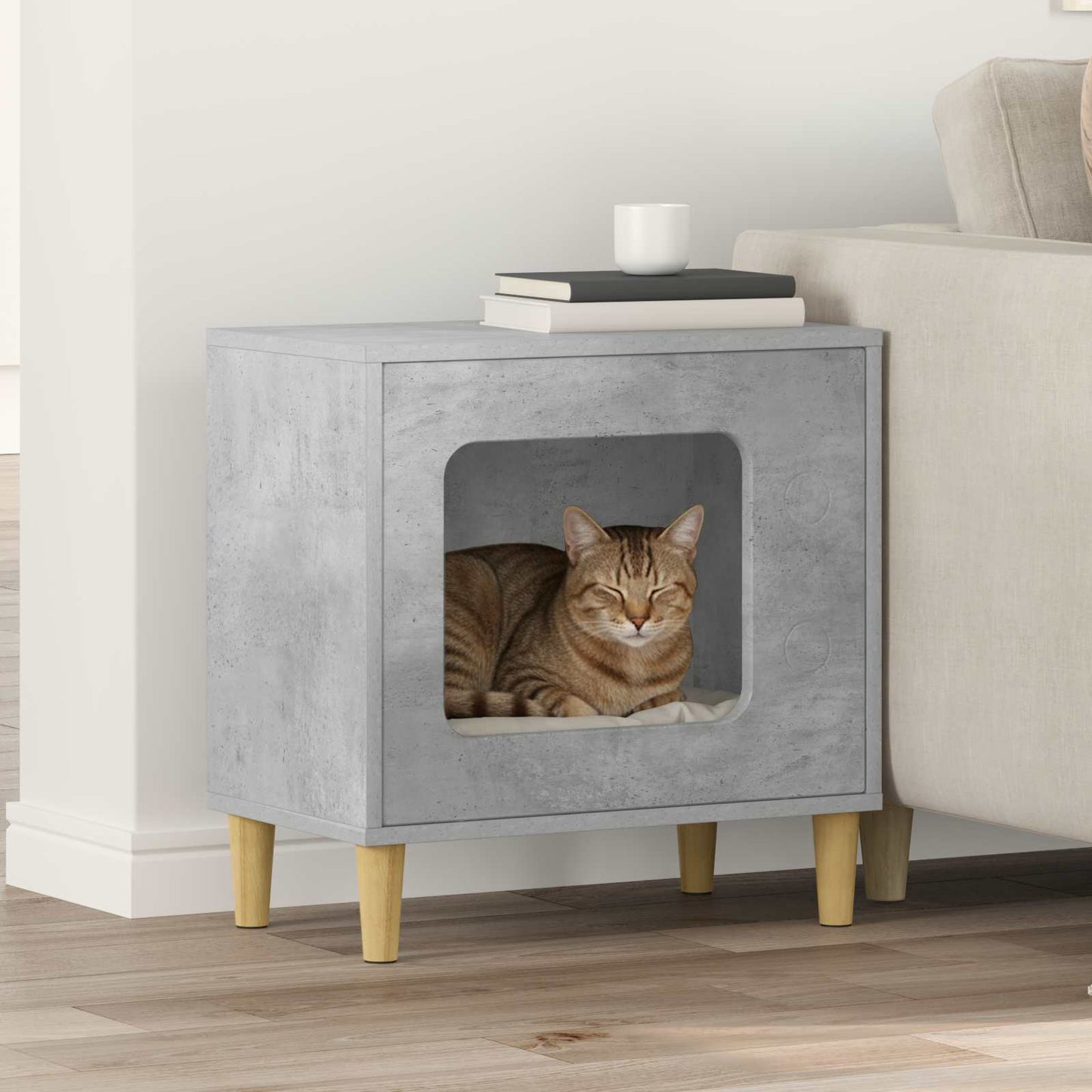 Katzenhaus Beton 51 x 30 x 52 cm Holzwerkstoff