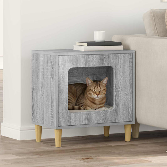 Katzenhaus Graues Sonoma 51 x 30 x 52 cm Holzwerkstoff