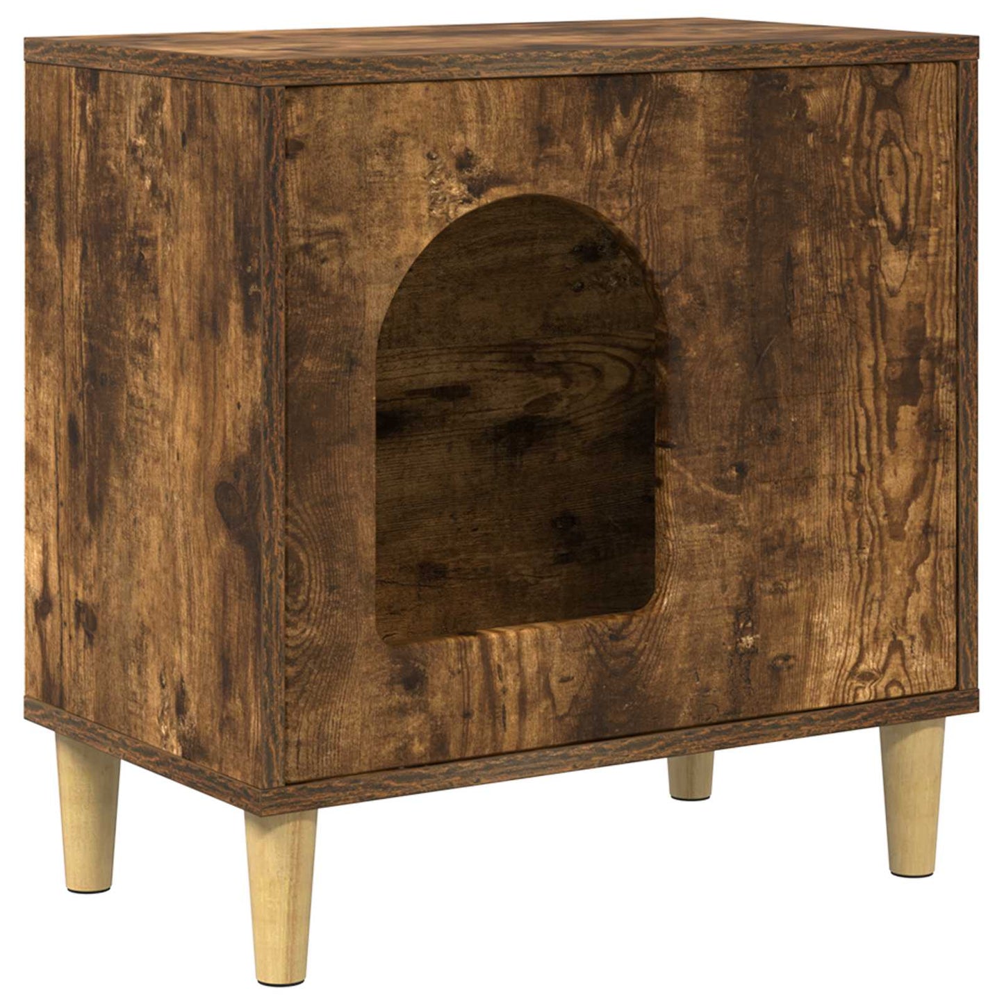 Katzenhaus Geräucherte Eiche 51 x 30 x 52 cm Holzwerkstoff