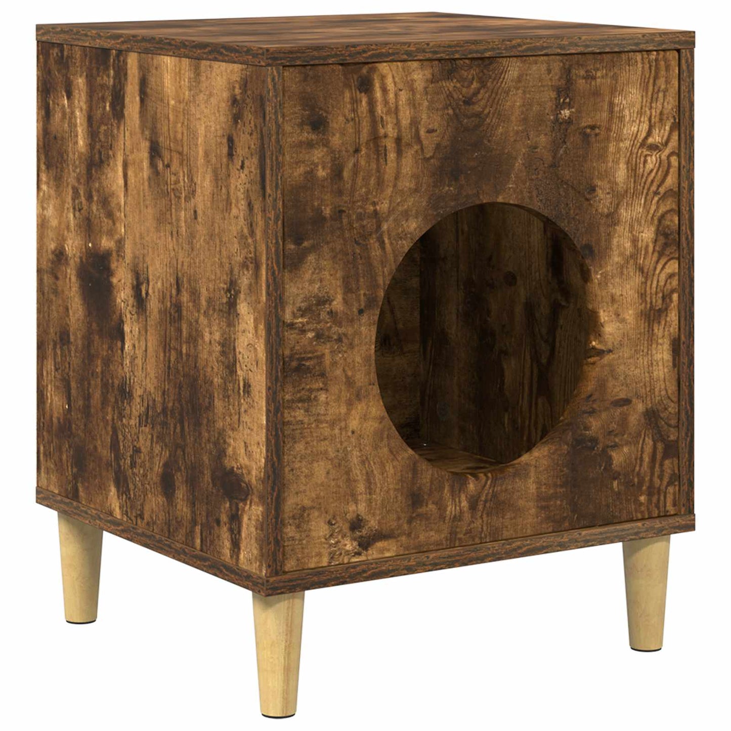 Katzenhaus Geräucherte Eiche 42,5 x 40 x 53 cm Holzwerkstoff