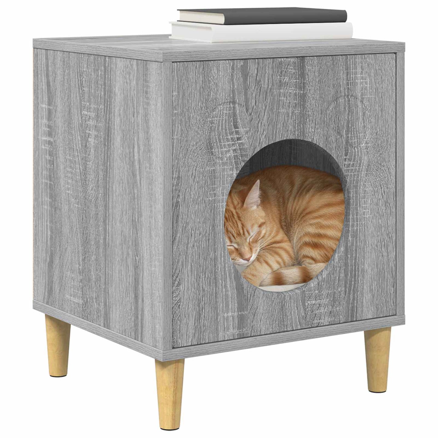 Katzenhaus Graues Sonoma 42,5 x 40 x 53 cm Holzwerkstoff