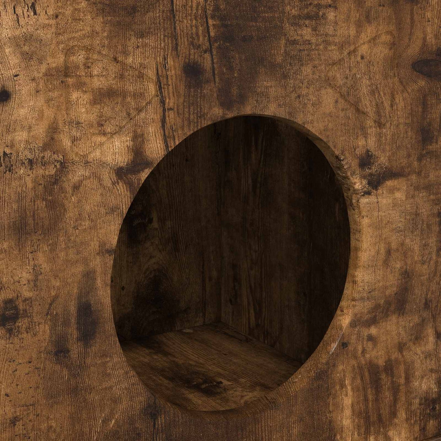 Katzenhaus Geräucherte Eiche 72 x 42,5 x 70 cm Holzwerkstoff