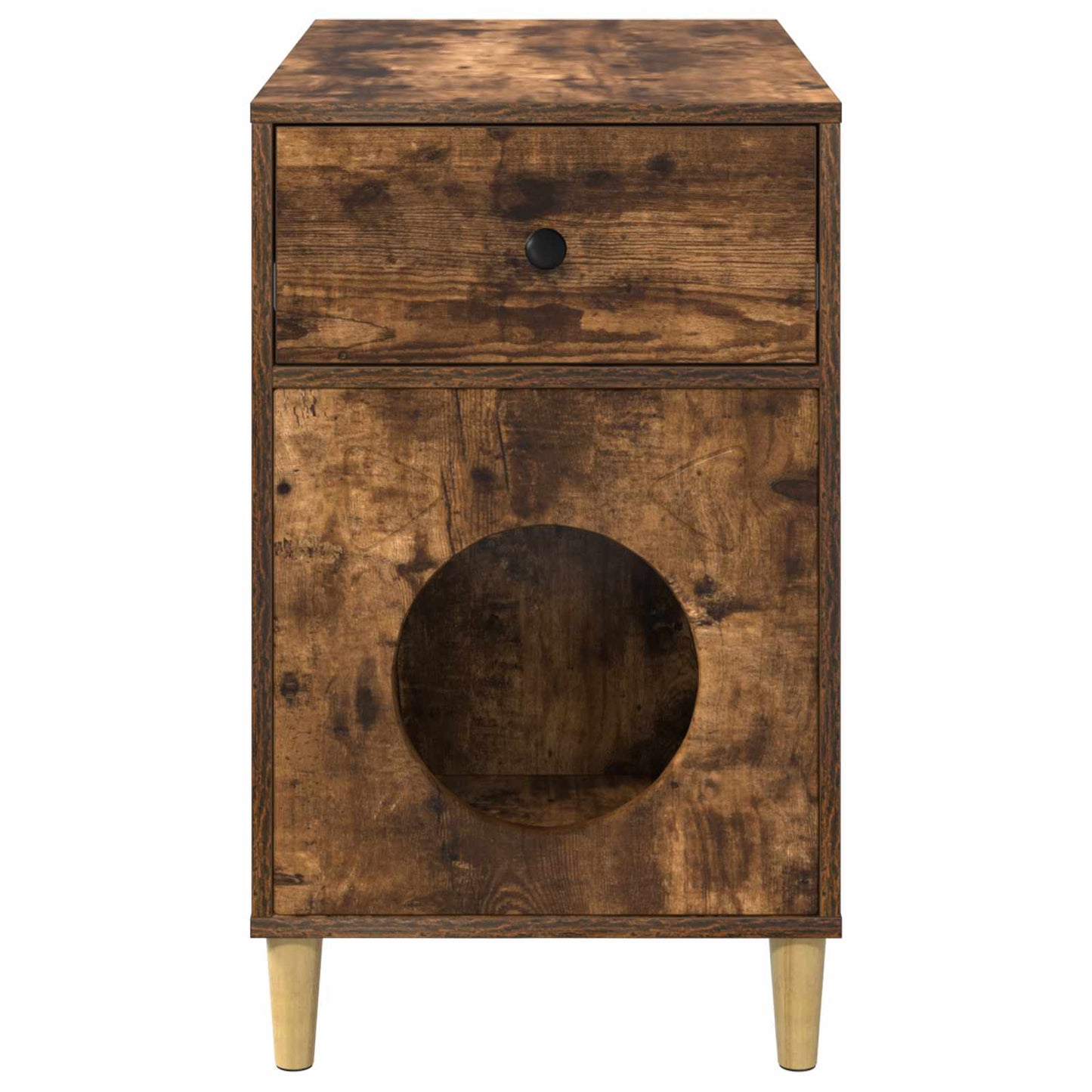 Katzenhaus Geräucherte Eiche 72 x 42,5 x 70 cm Holzwerkstoff
