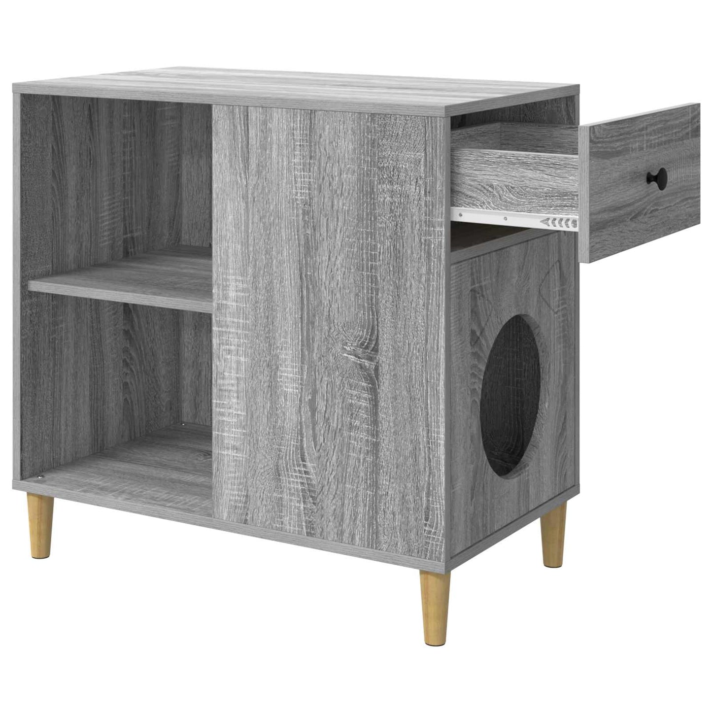 Katzenhaus Graues Sonoma 72 x 42,5 x 70 cm Holzwerkstoff