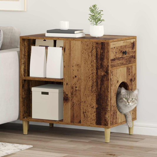 Katzenhaus Altholz 72 x 42,5 x 70 cm Holzwerkstoff