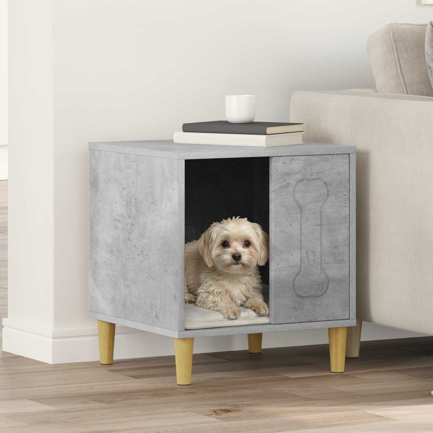 Hundehütte Beton 44 x 42 x 49 cm Holzwerkstoff