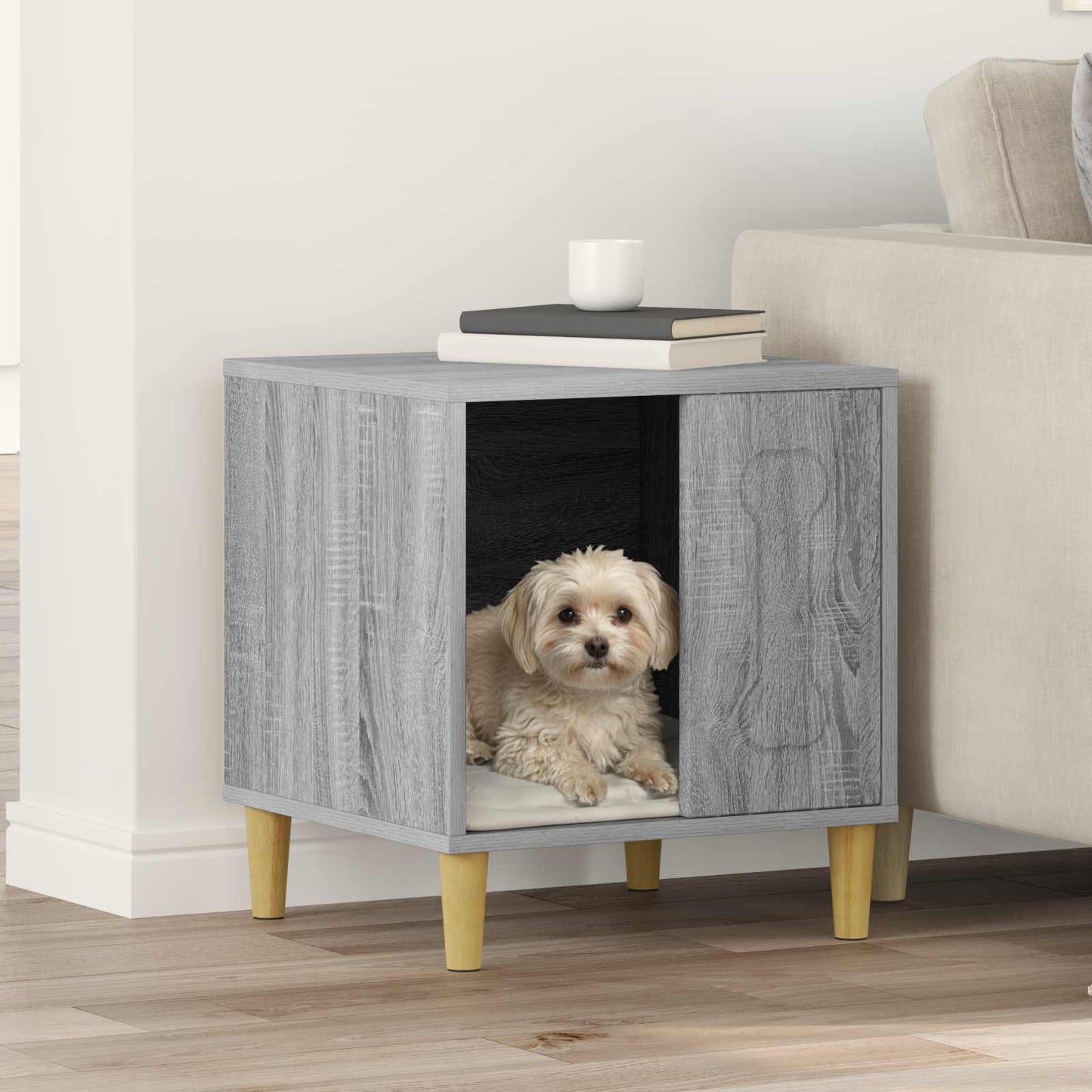 Hundehütte Graues Sonoma 44 x 42 x 49 cm Holzwerkstoff