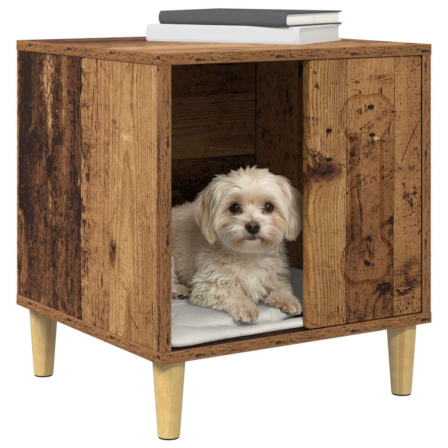 Hundehütte Altholz 44 x 42 x 49 cm Holzwerkstoff