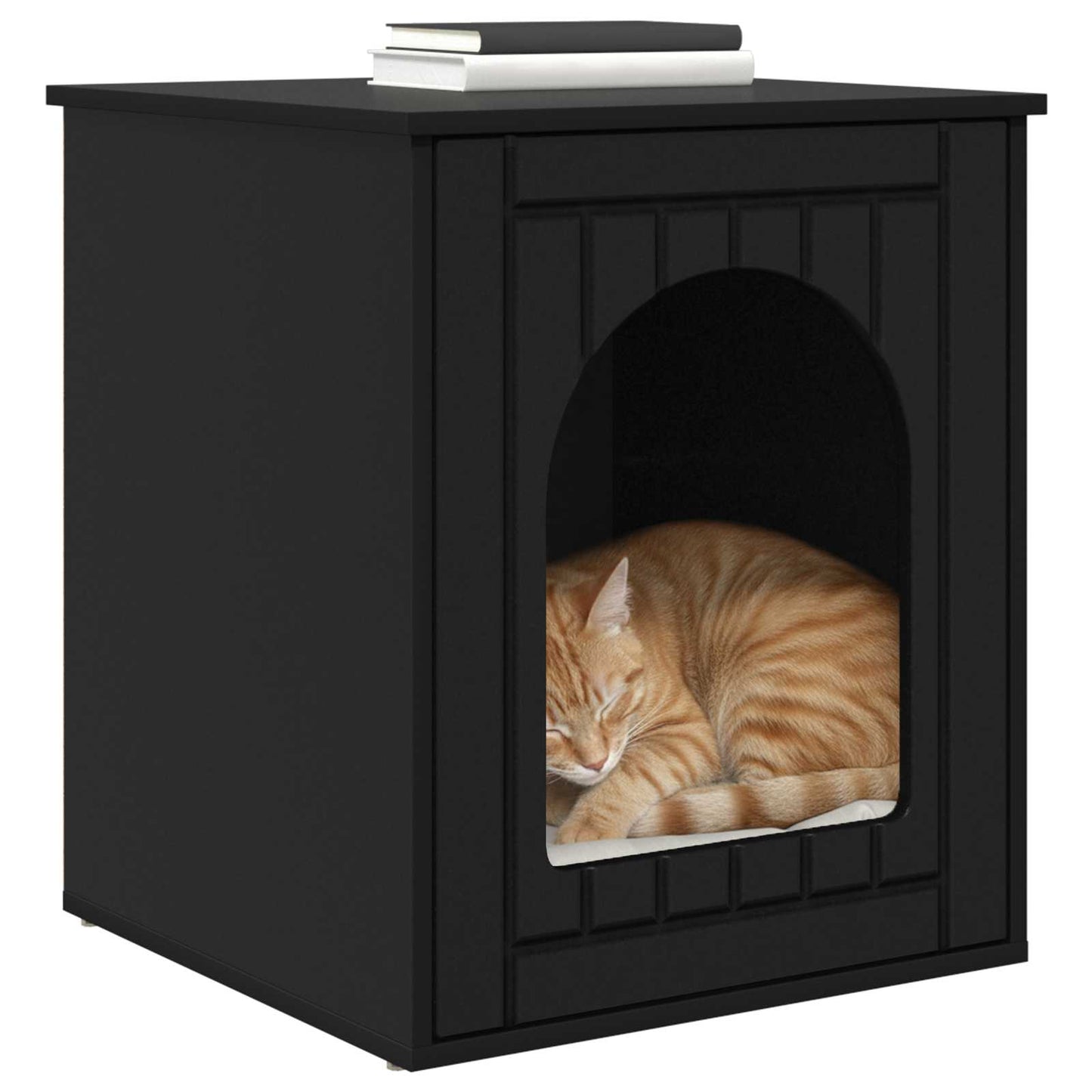 Katzenhaus Schwarz 53 x 52 x 62 cm Holzwerkstoff
