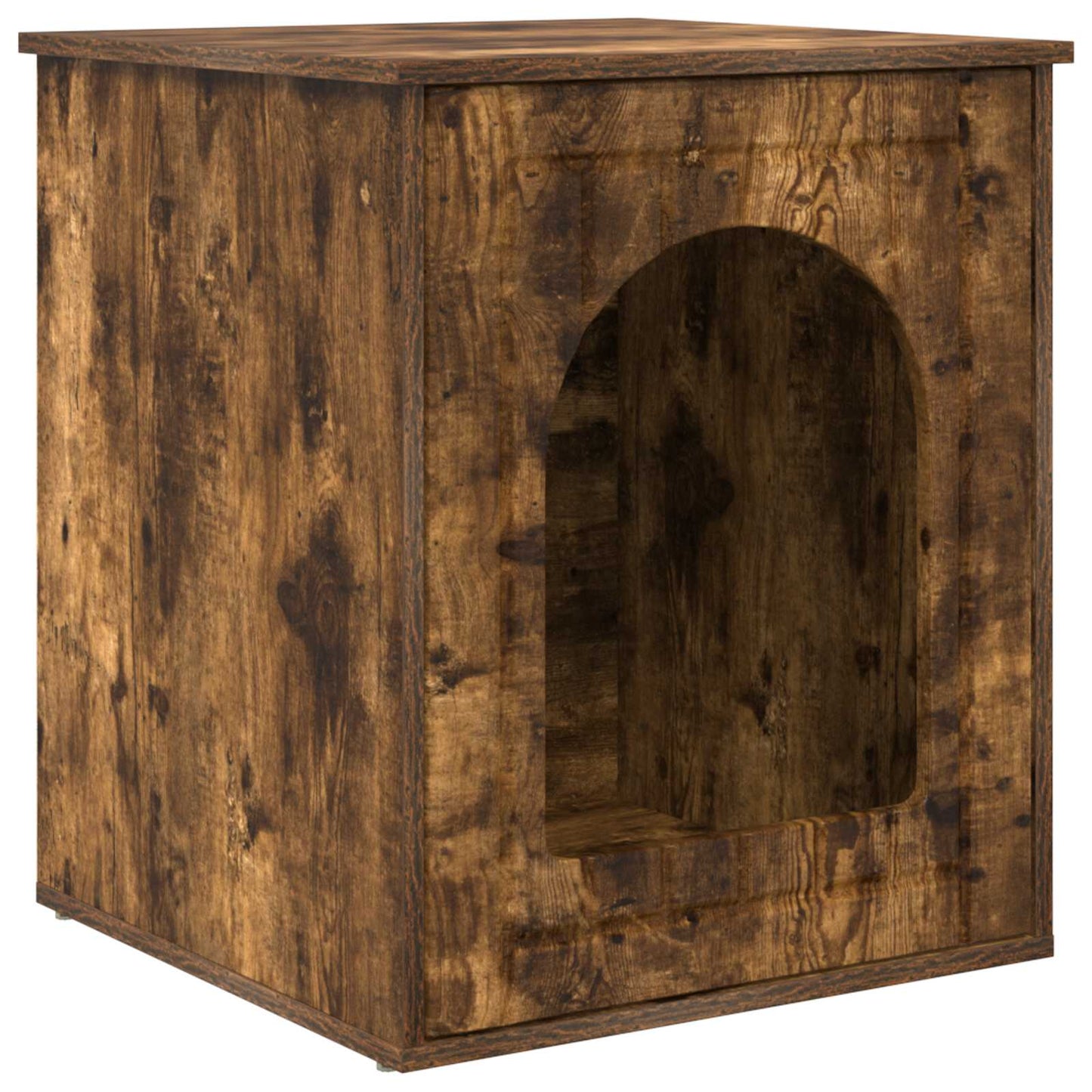 Katzenhaus Geräucherte Eiche 53 x 52 x 62 cm Holzwerkstoff