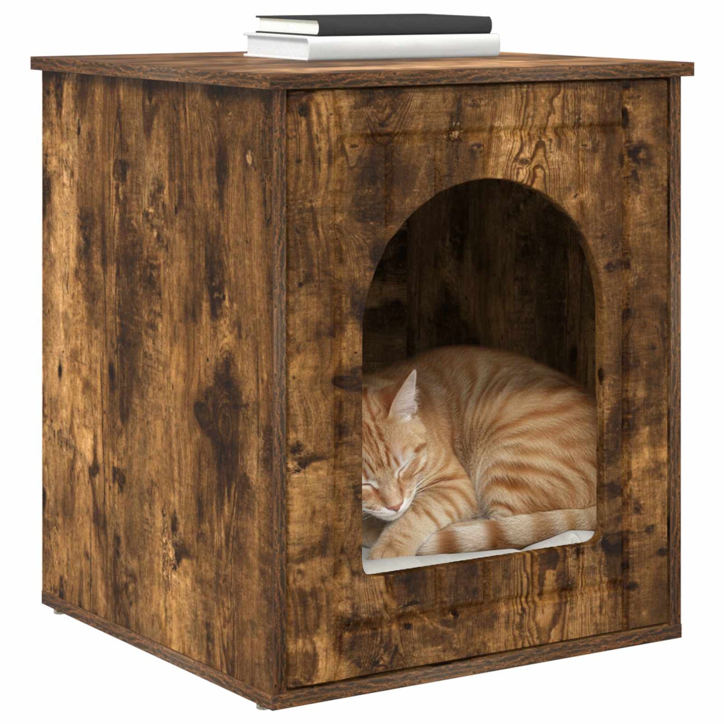 Katzenhaus Geräucherte Eiche 53 x 52 x 62 cm Holzwerkstoff
