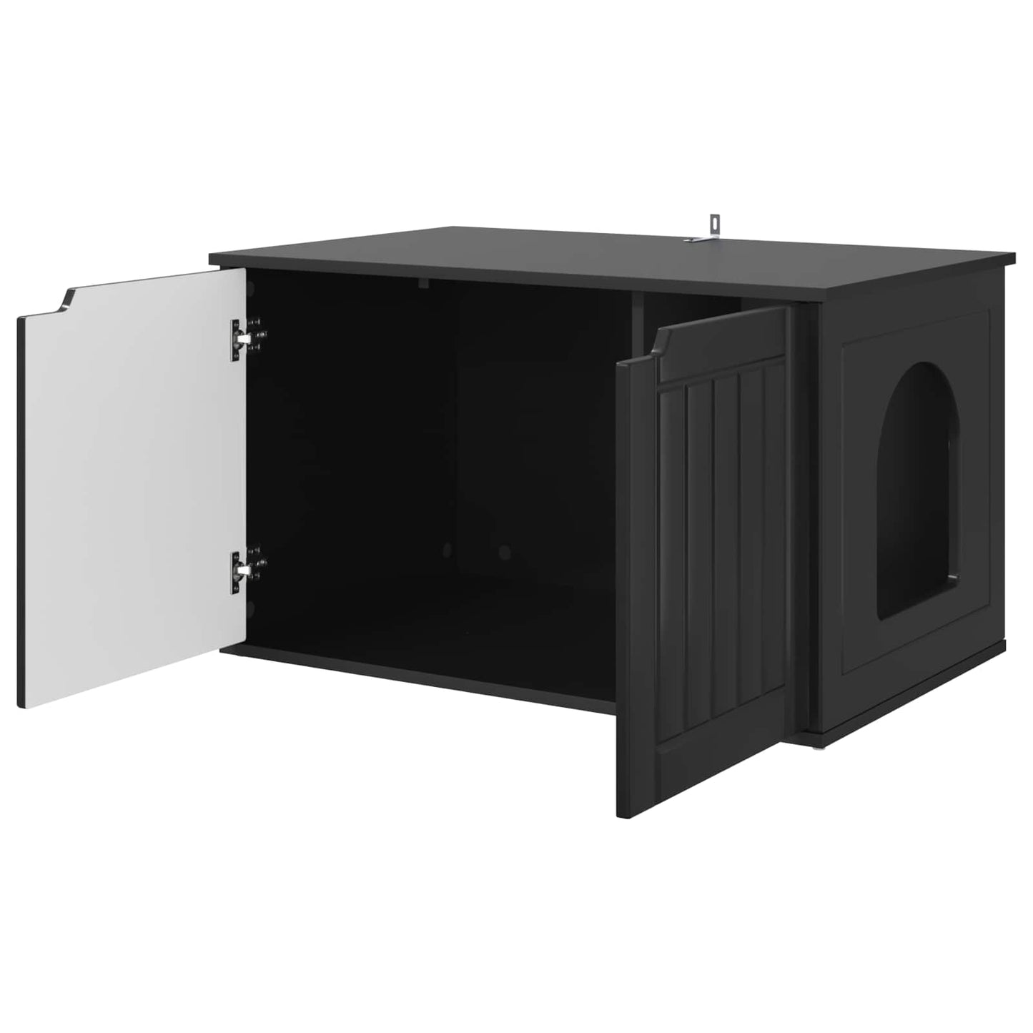 Katzenhaus Schwarz 85 x 55 x 50,5 cm Holzwerkstoff