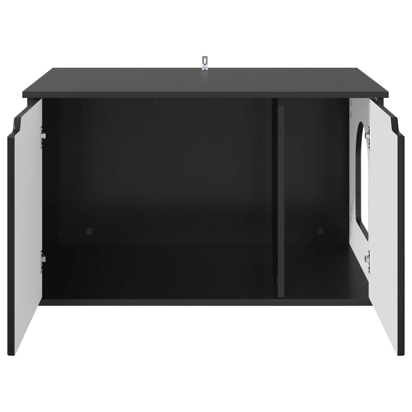 Katzenhaus Schwarz 85 x 55 x 50,5 cm Holzwerkstoff