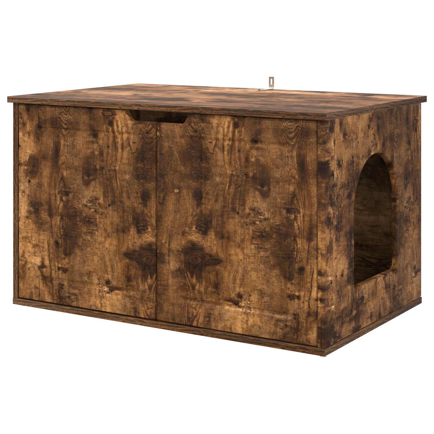 Katzenhaus Geräucherte Eiche 85 x 55 x 50,5 cm Holzwerkstoff