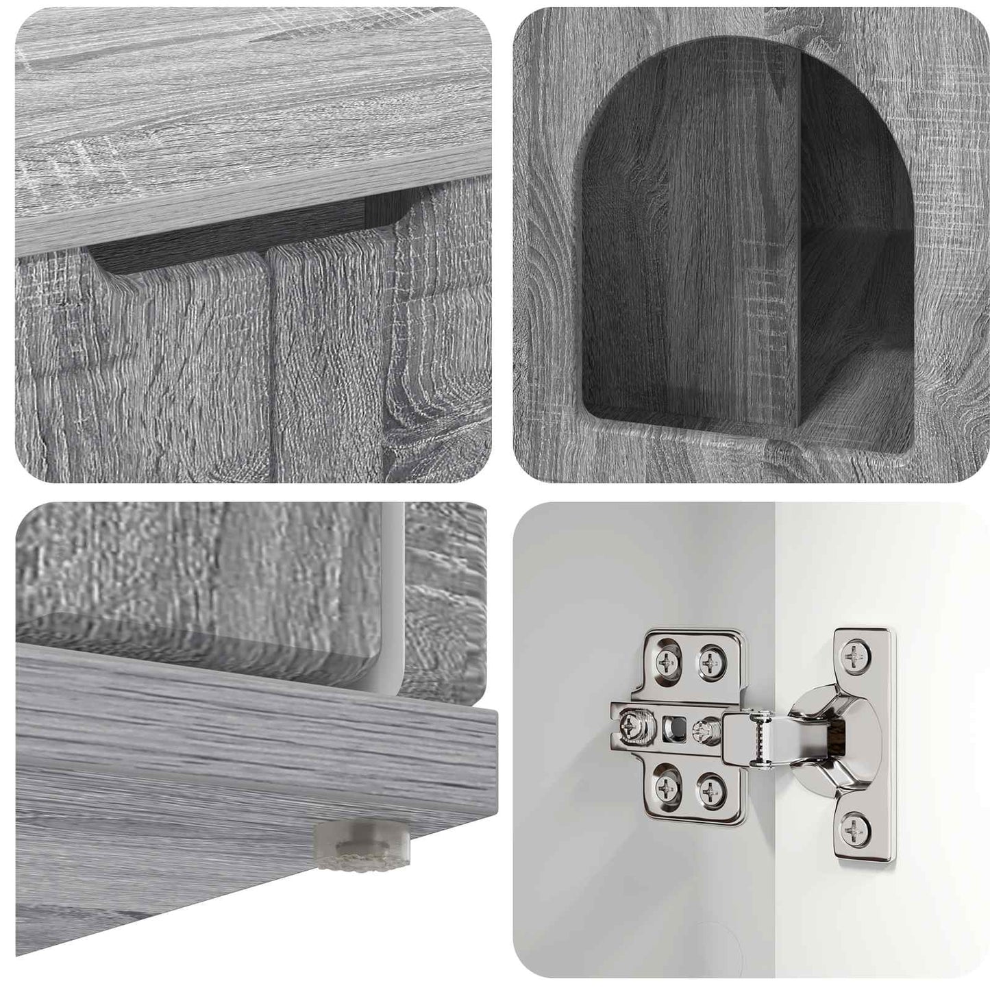 Katzenhaus Graues Sonoma 85 x 55 x 50,5 cm Holzwerkstoff