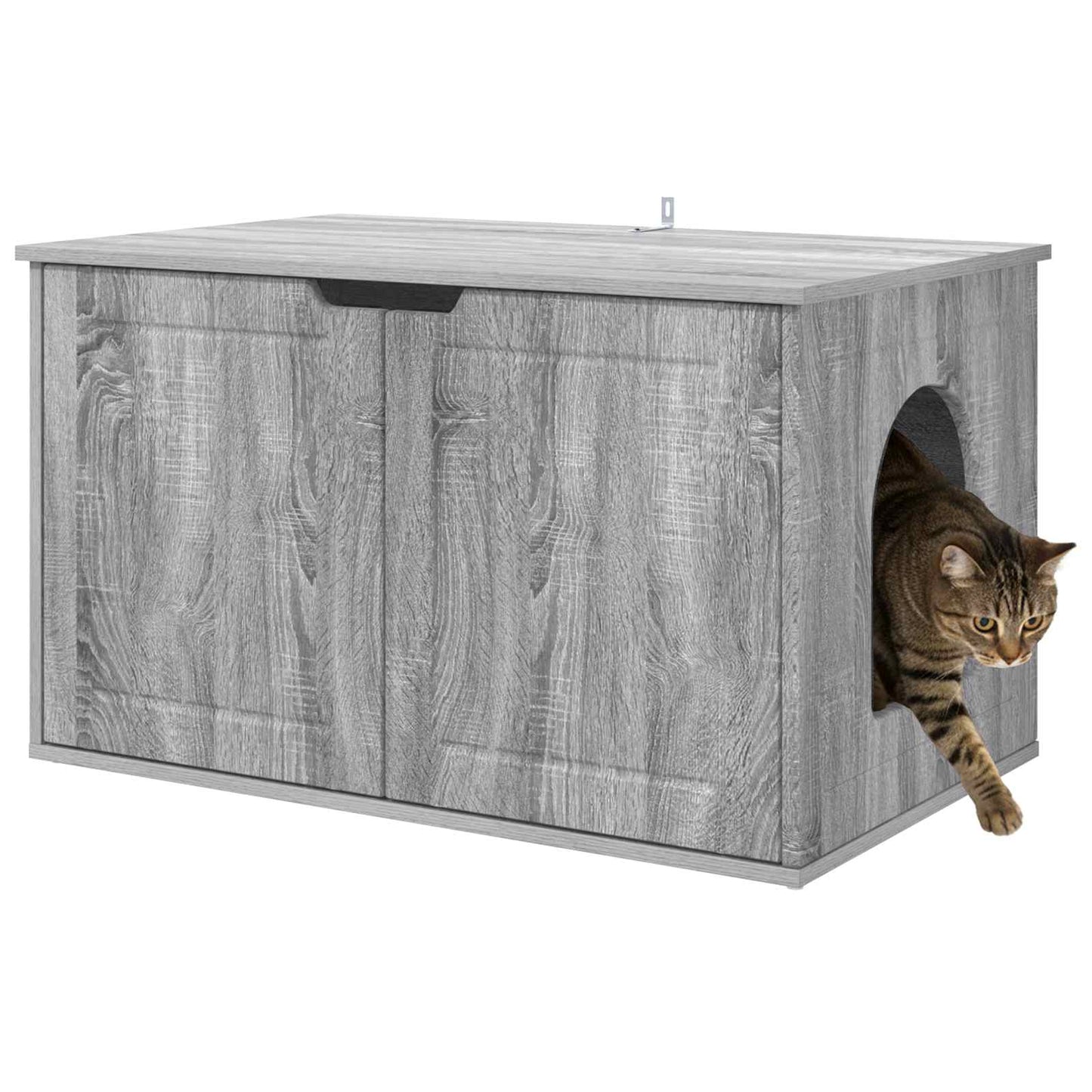 Katzenhaus Graues Sonoma 85 x 55 x 50,5 cm Holzwerkstoff