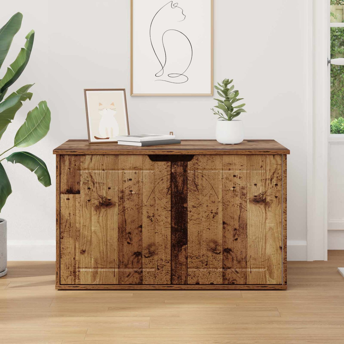 Katzenhaus Altholz 85 x 55 x 50,5 cm Holzwerkstoff