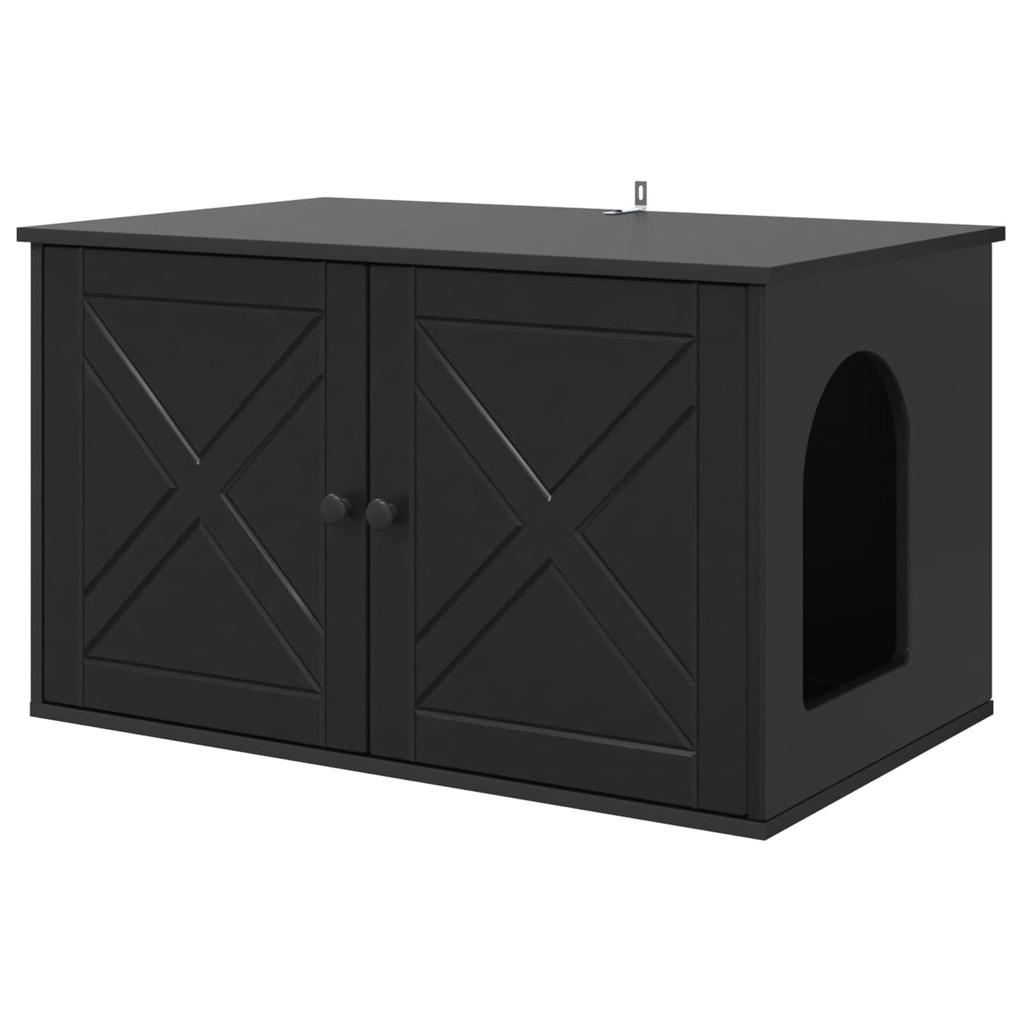 Katzenhaus Schwarz 85 x 55 x 50,5 cm Holzwerkstoff