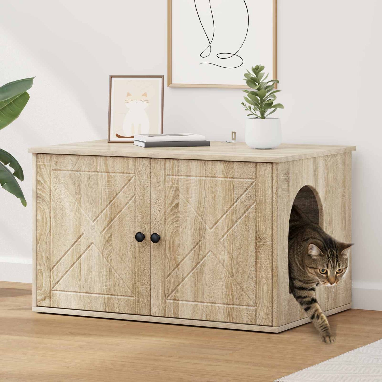 Katzenhaus Sonoma 85 x 55 x 50,5 cm Holzwerkstoff