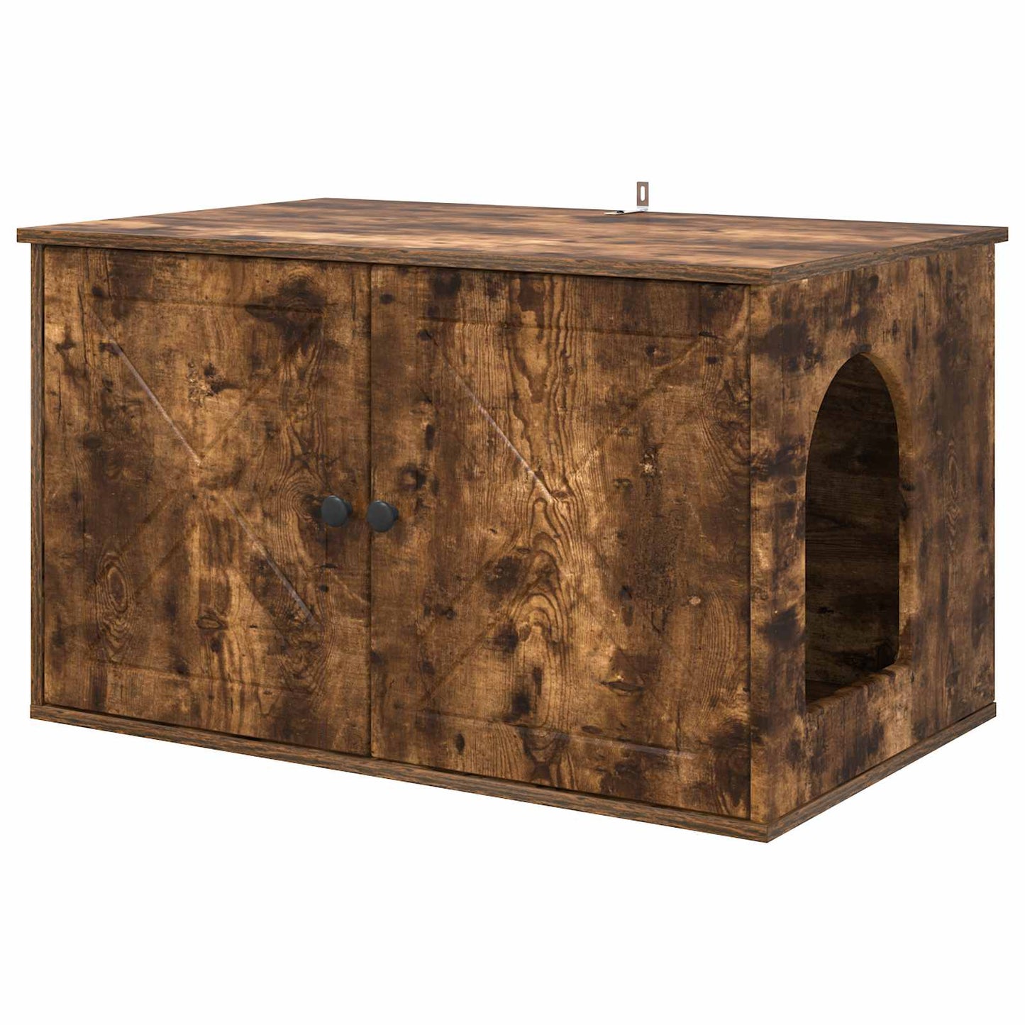 Katzenhaus Geräucherte Eiche 85 x 55 x 50 cm Holzwerkstoff