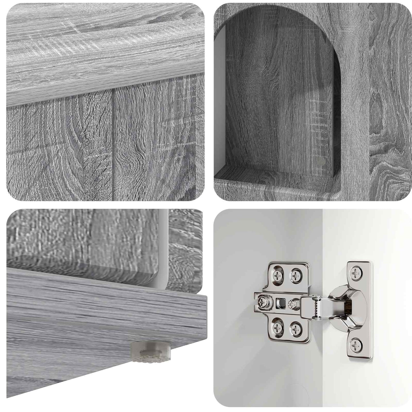 Katzenhaus Graues Sonoma 85 x 55 x 50 cm Holzwerkstoff