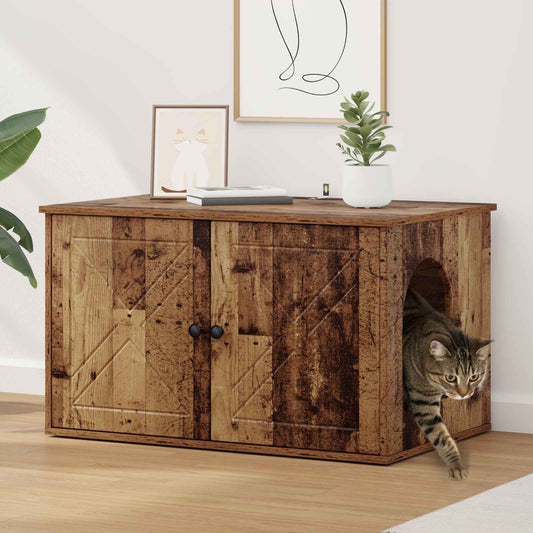 Katzenhaus Altholz 85 x 55 x 50 cm Holzwerkstoff