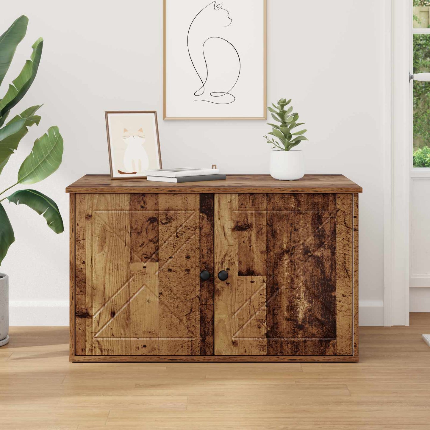 Katzenhaus Altholz 85 x 55 x 50 cm Holzwerkstoff