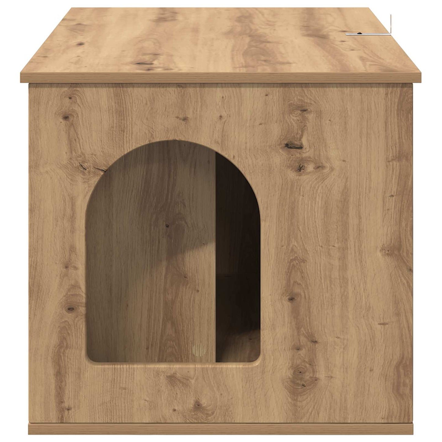 Katzenhaus Kunsthandwerk Eiche 85 x 55 x 50 cm Holzwerkstoff