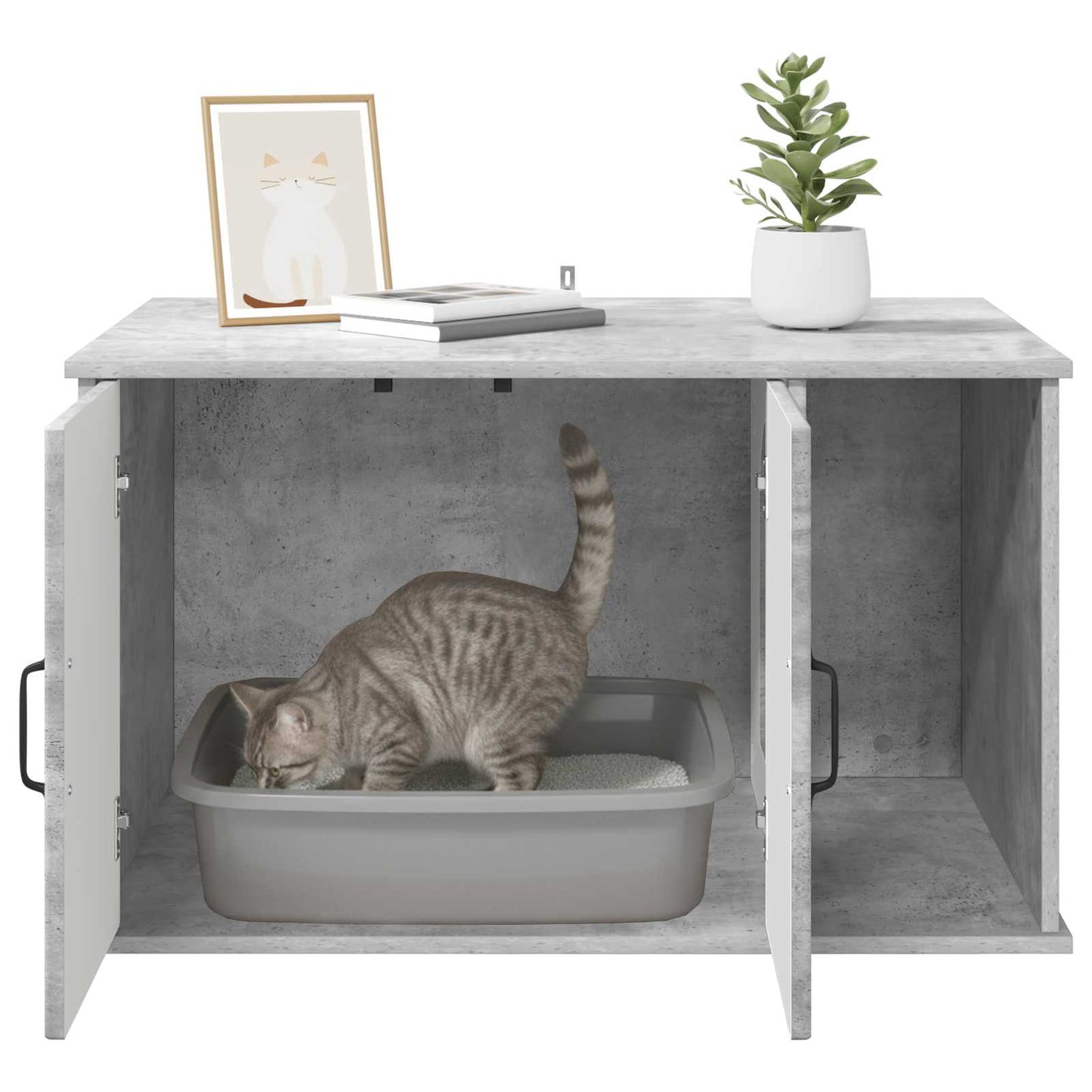 Katzenhaus Beton 85 x 55 x 50 cm Holzwerkstoff