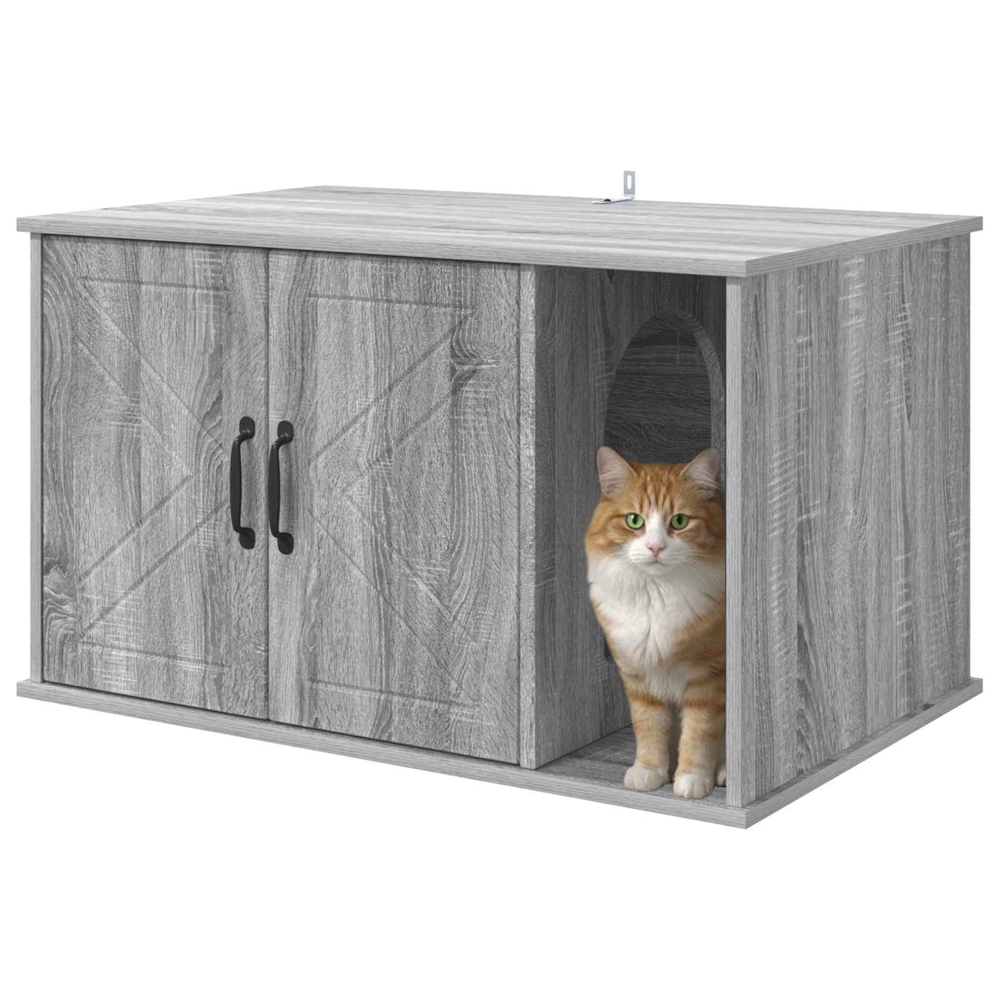 Katzenhaus Graues Sonoma 85 x 55 x 50 cm Holzwerkstoff