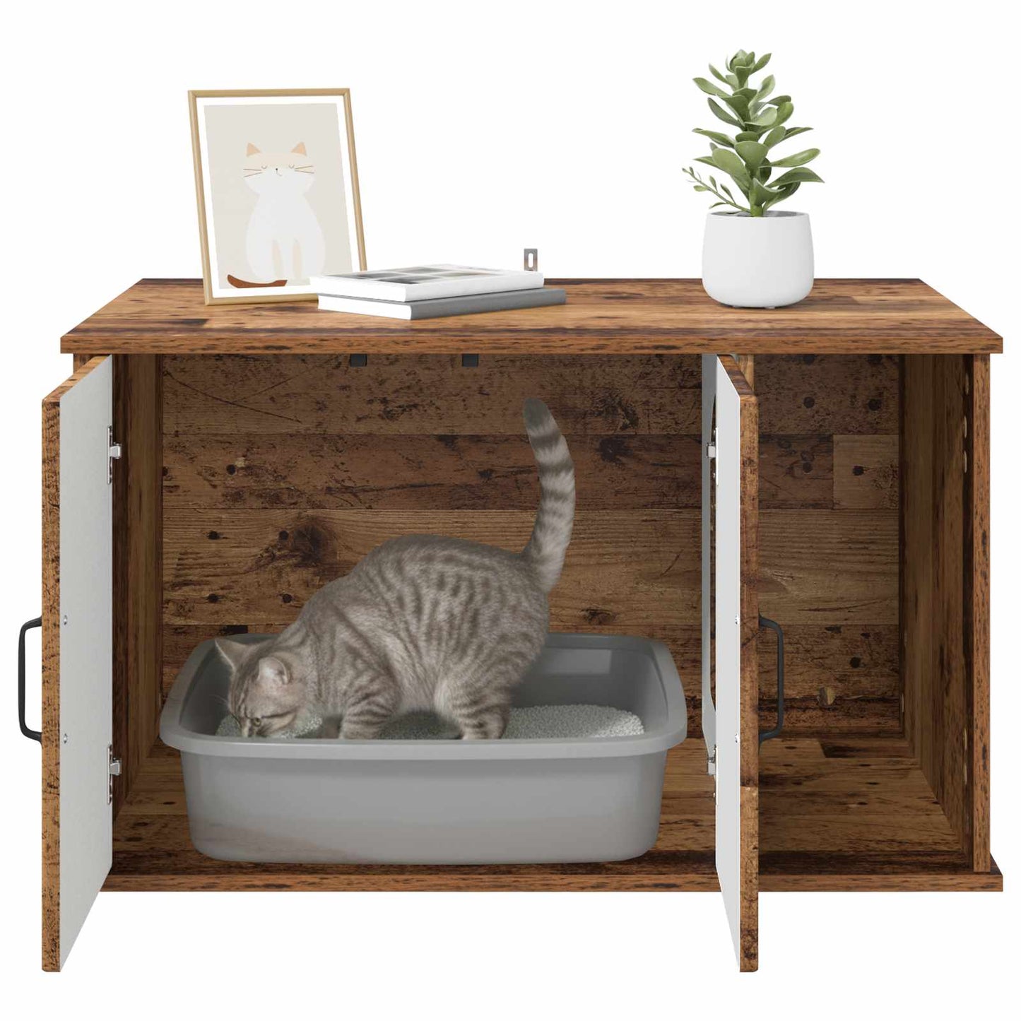 Katzenhaus Altholz 85 x 55 x 50 cm Holzwerkstoff