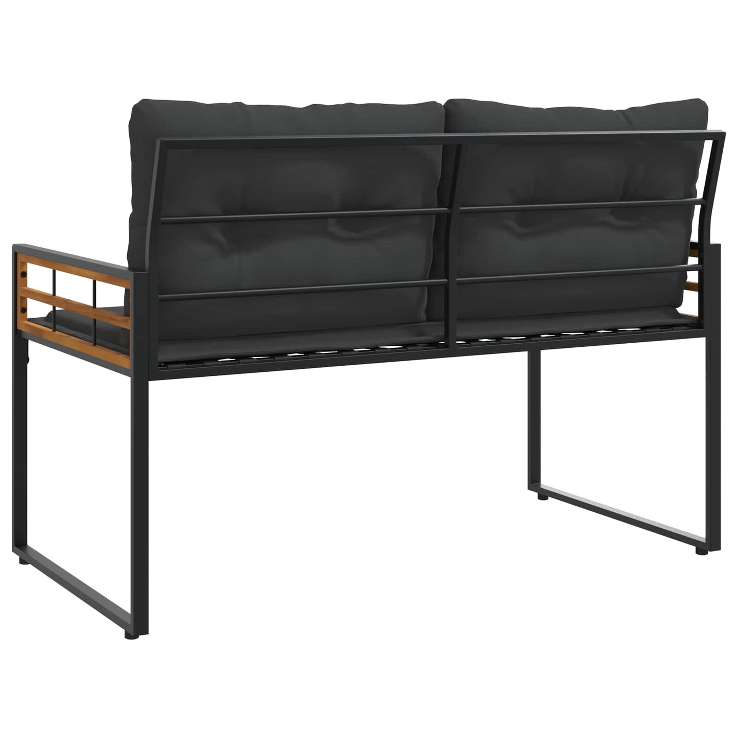 Holz-Lagenbank mit Kissen Uni Blassgrau 114 x 55 x 77 cm