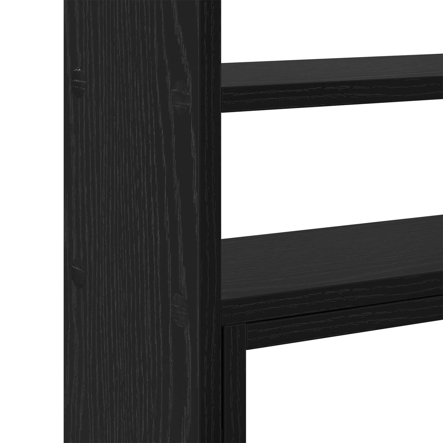 Monitor Schreibtischständer mit Speicher Schwarz Eichen-Optik