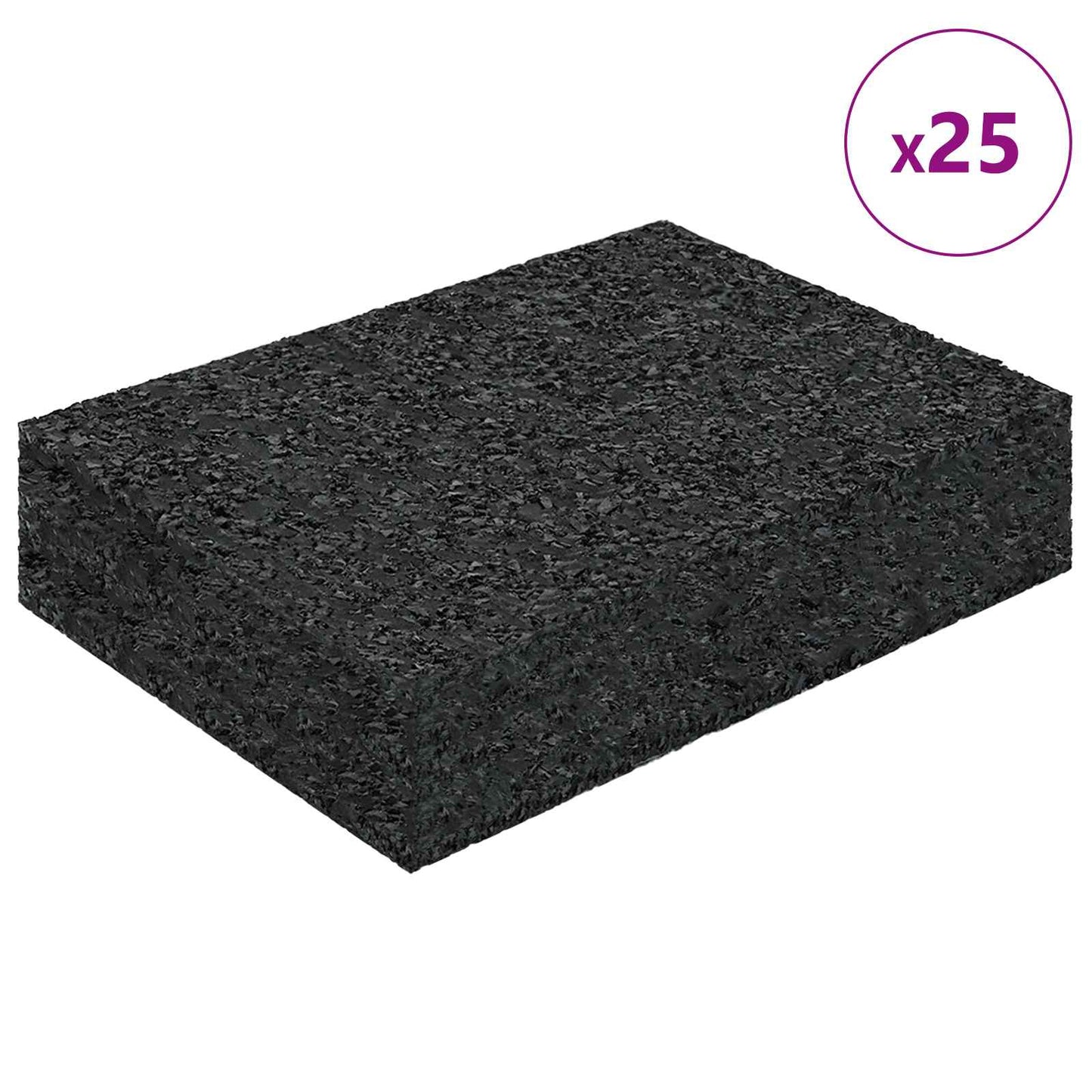 Patins en caoutchouc 25 p. noir 9 x 6 x 2 cm caoutchouc
