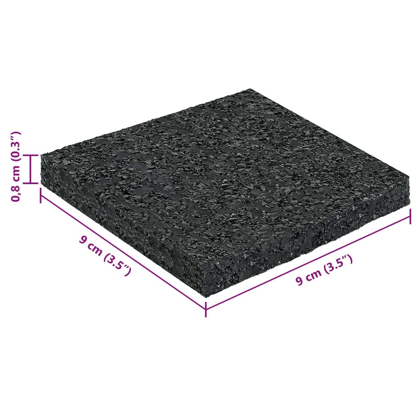 Gummipad Schwarz Gummi