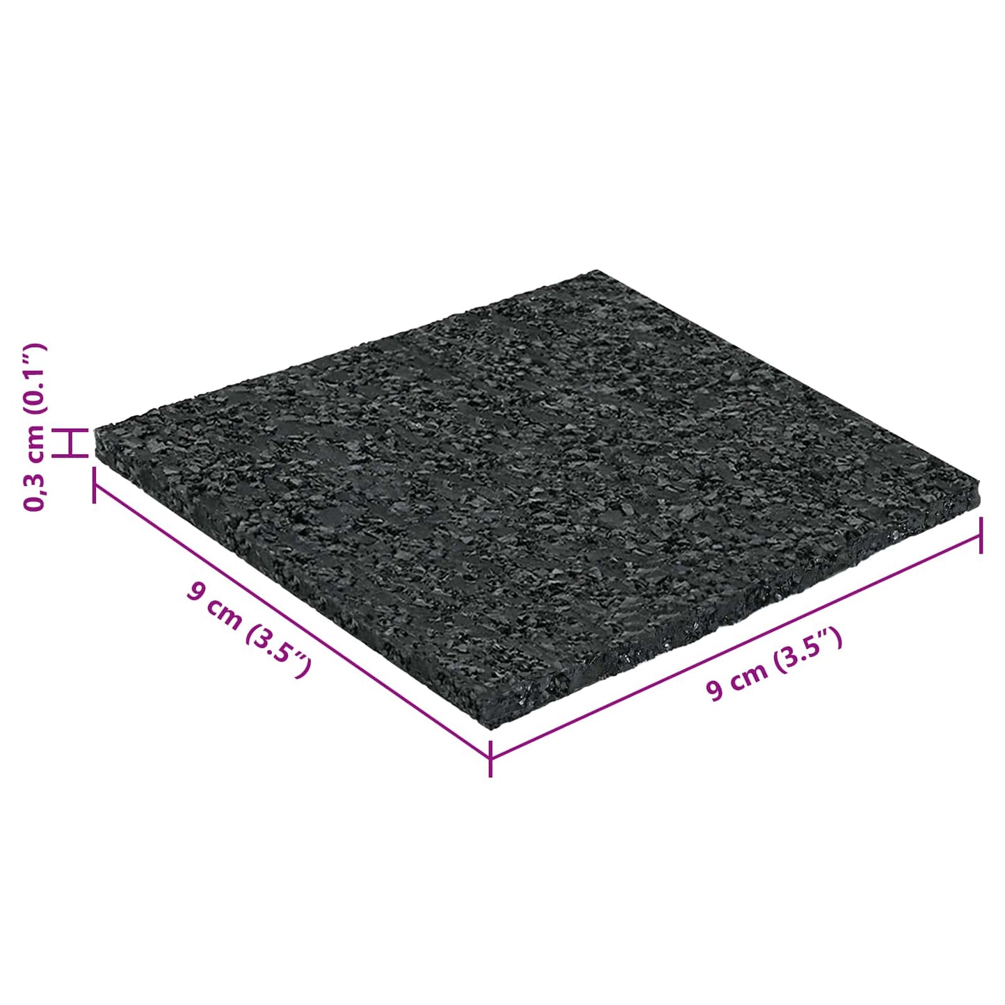 Gummipad Schwarz Gummi