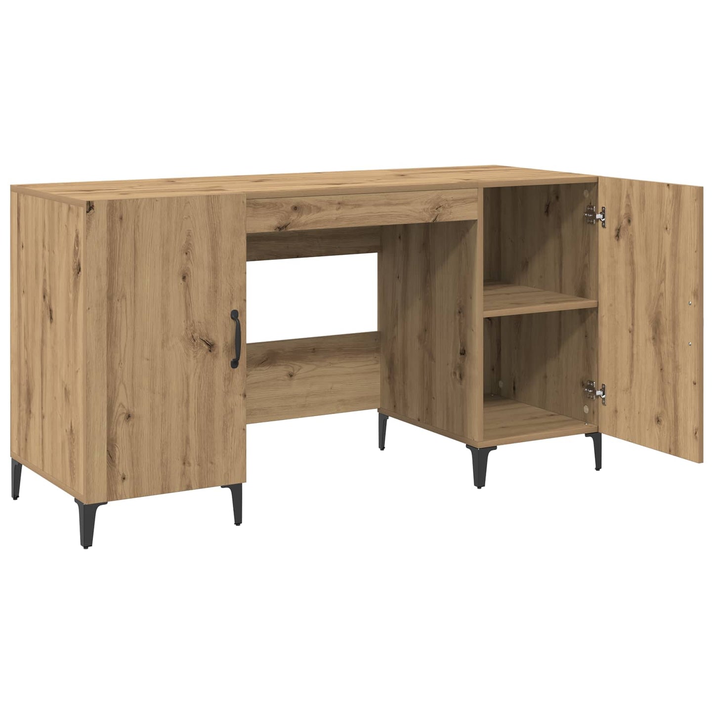 Desk Handicraft Oak 140 x 50 x 75 cm Wood-based material