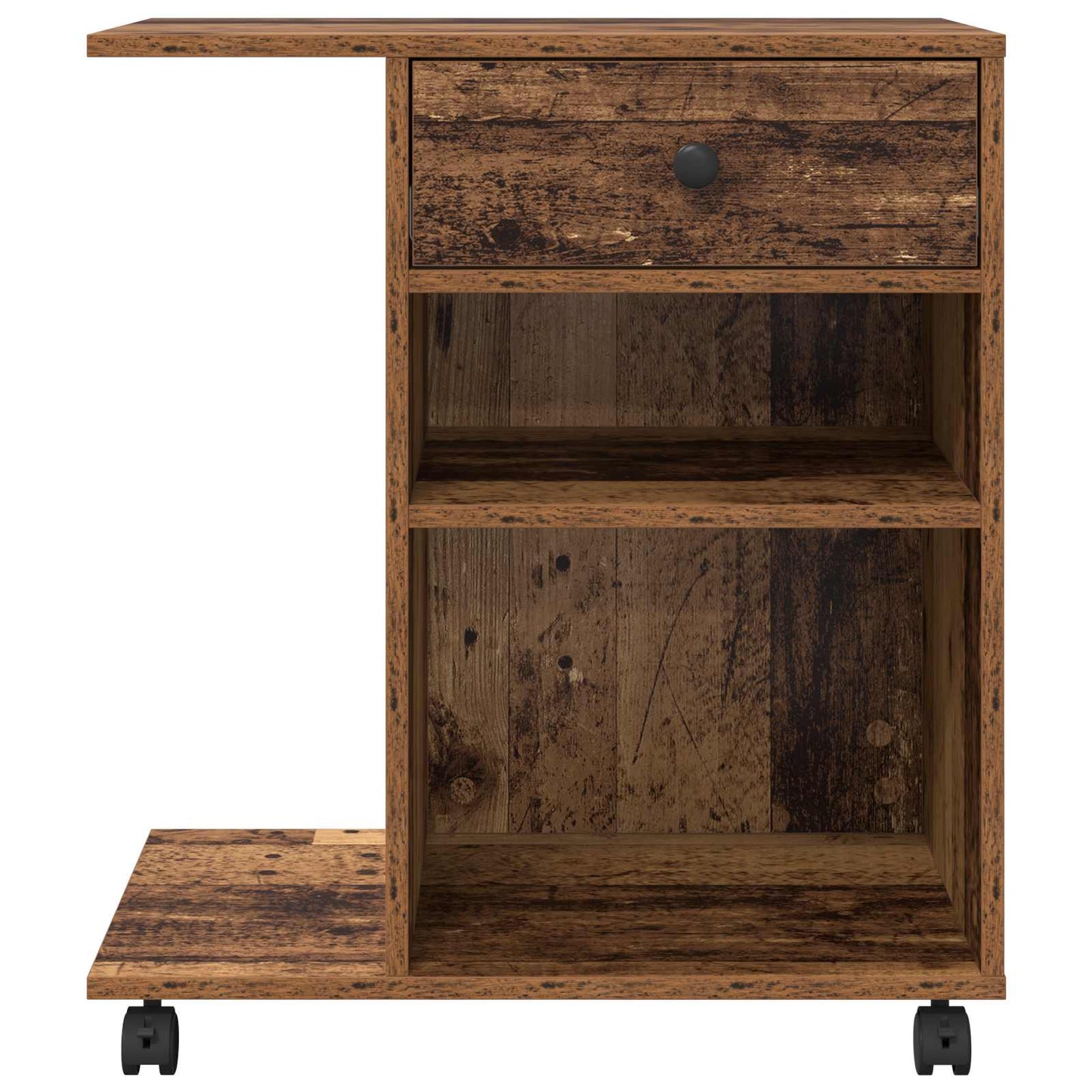 Meuble imprimante Uni vieux bois 60 x 40 x 68,5 cm Bois composite