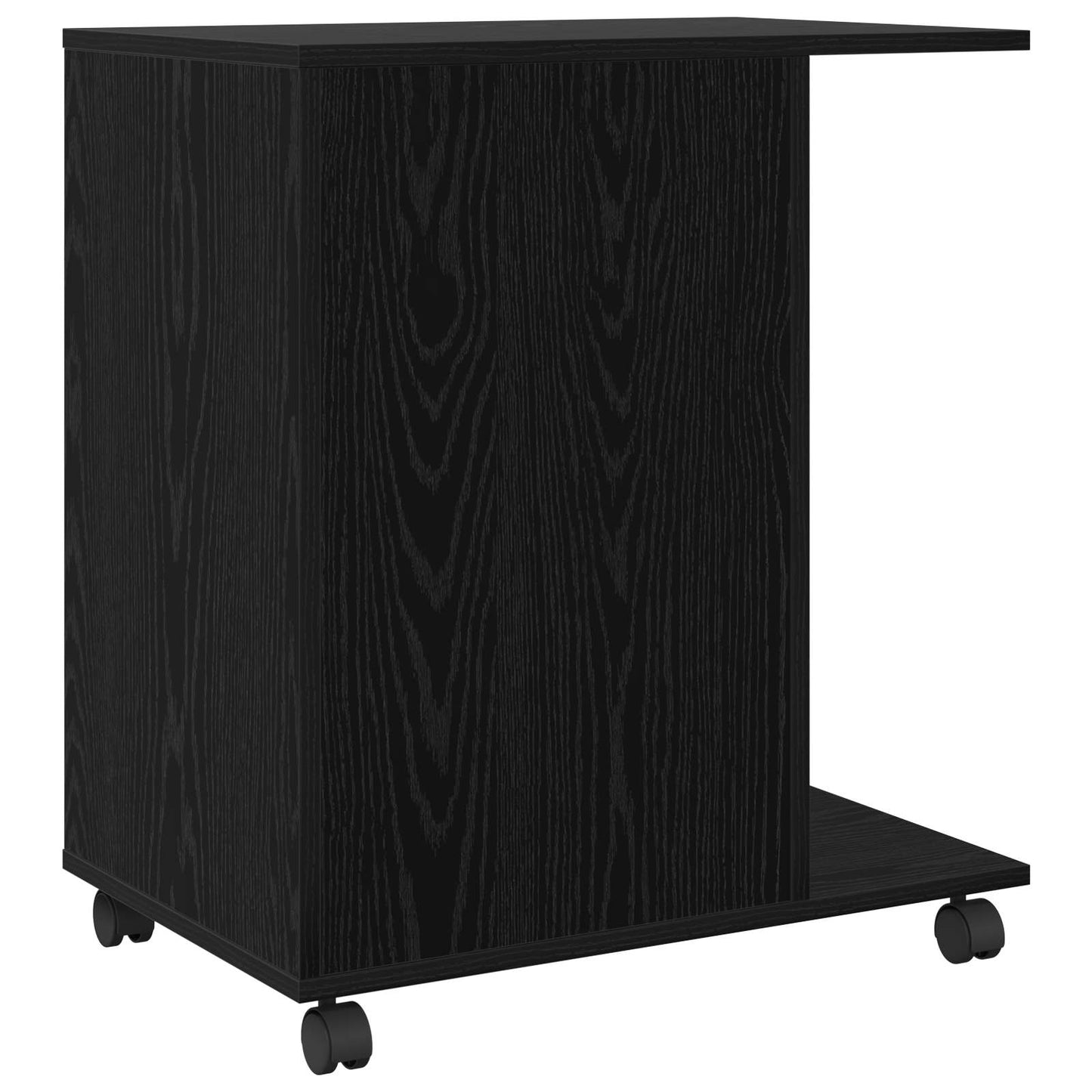 Druckerständer Uni Schwarz Eichen-Optik 60 x 40 x 68.5 cm